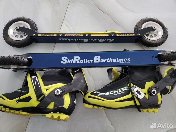 Роликовые лыжи, ботинки Fischer