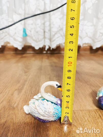 Шкатулка пара лебедь со стразами