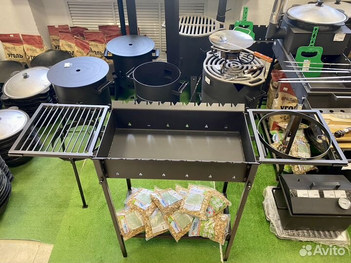 Мангал с печью под казан