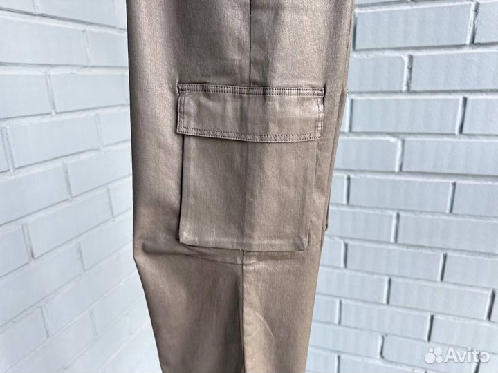 Новые брюки Massimo Dutti 34 карго черные джинсы