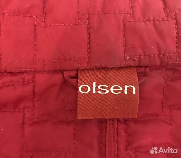 Куртка стеганная красная Olsen демисезонная р 46