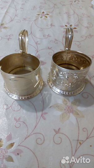 Подстаканники СССР 3 штуки состояние хорошее кажды