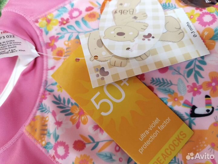 Новый купальник с уф защитой+ кепка