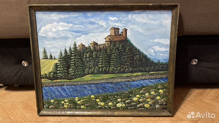 Картина маслом 44 x 55 - Старая крепость