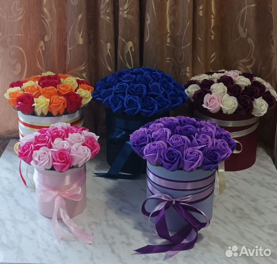 Букеты из мыльных роз в наличии