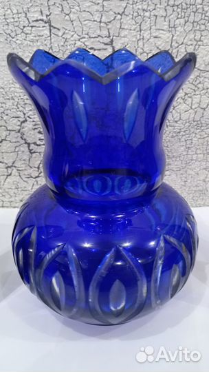 Вазы из цветного стекла СССР