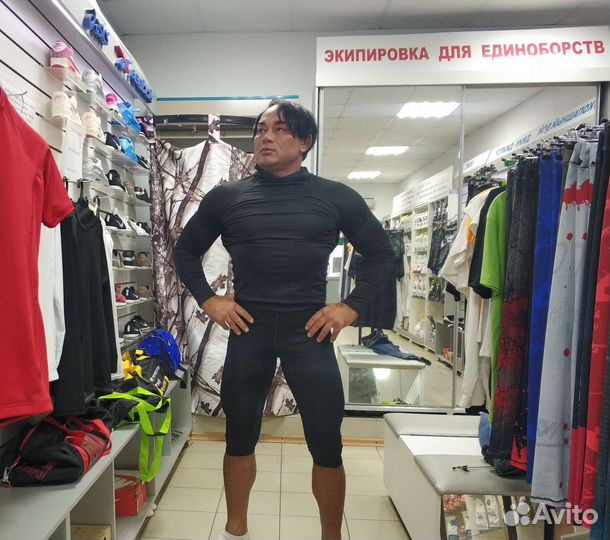 Спортивные тайтсы, лосины 3/4, мужские