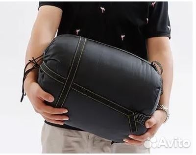 Спальный мешок для кемпинга серо-оранжевый