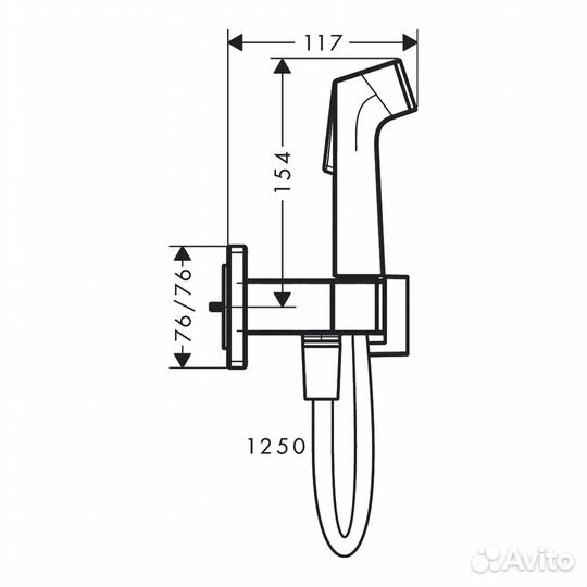 Душ Hansgrohe E 1 jet EcoSmart+ 29233000