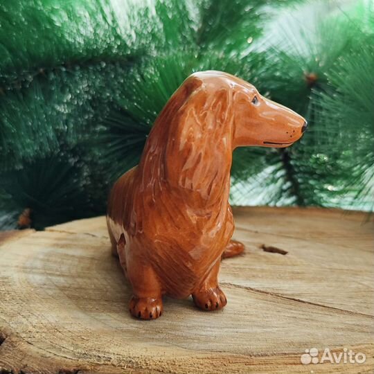 Статуэтка такса длинношерстная, керамика