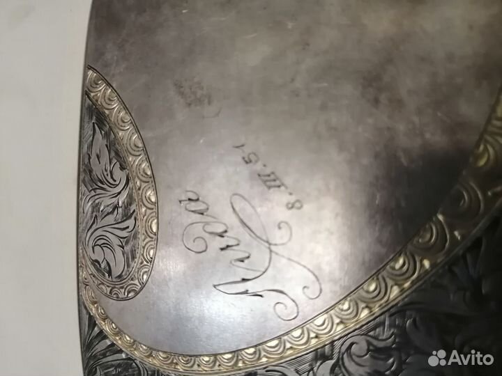 Серебряный портсигар 84