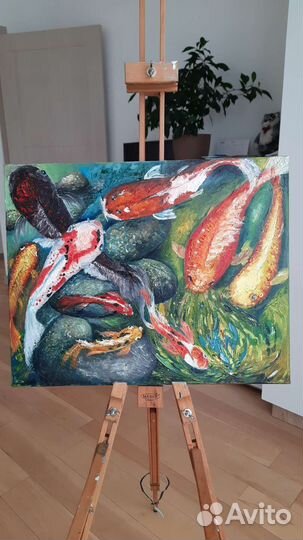 Картина рыбы Карпы Кои