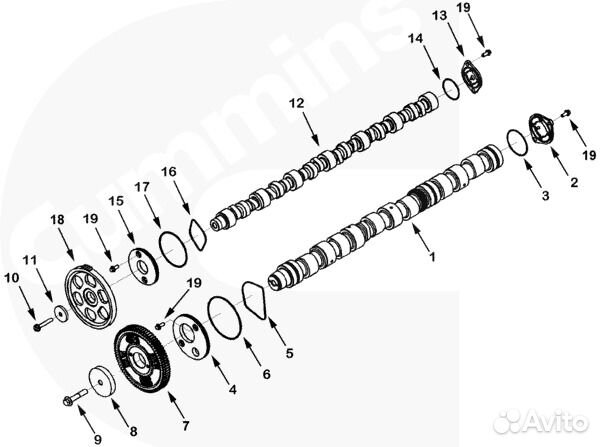 Распредвал клапанный Cummins ISX15 / QSX15