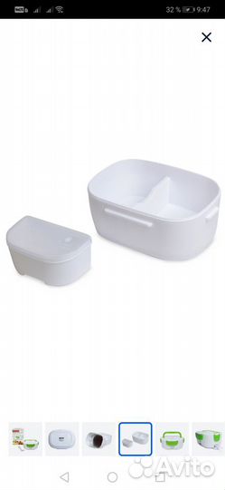 Электрический ланч-бокс kamille c двумя емкостями