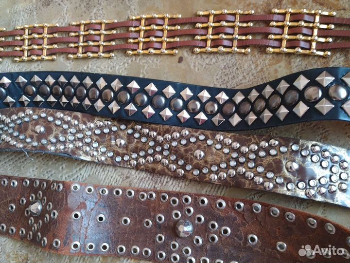 Ремни с заклёпками