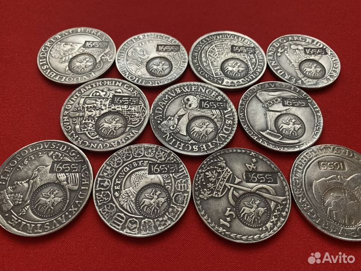 Коллекция - 11 Ефимков с признаком 1655 г. Копии