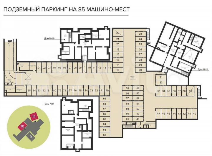 Машиноместо, 13 м²