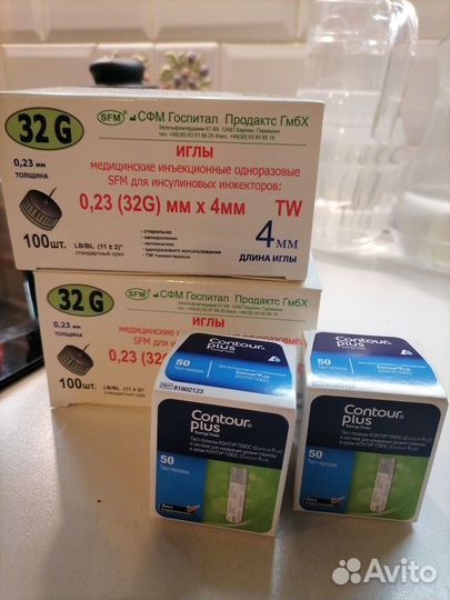 Тест полоски контур плюс +иглы для шприц ручки