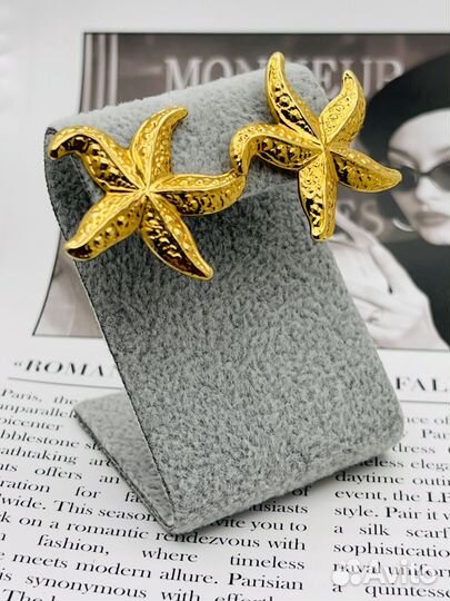 Серьги винтажные Monet, маркированы на заглушках Д