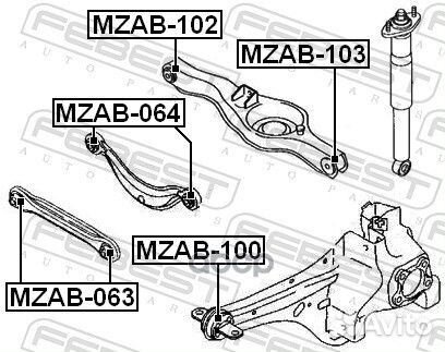 Сайлентблок тяги зад прав/лев mazda CX-7 ER