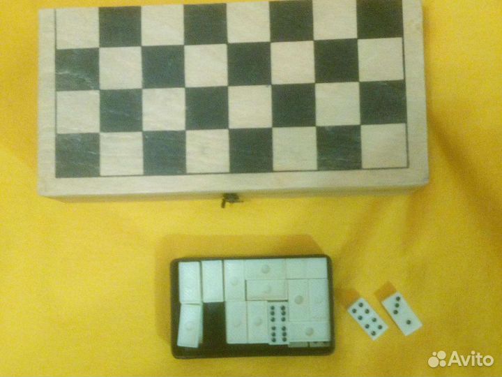 Домино СССР /Китай & Футляр для шашек СССР