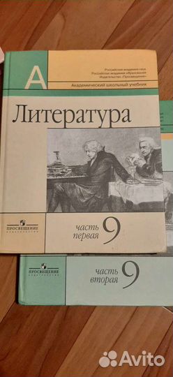 Учебник Литература 9 класс первая и вторая часть