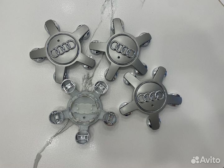 Колпачки в диски Audi 135 мм графитовые краб