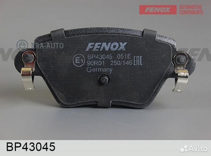 Fenox BP43045 BP43045 колодки дисковые задние\ Ren