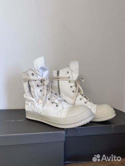 Rick Owens Drkshdw Ramones Cargo High White