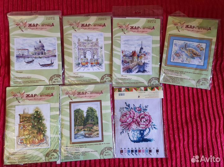 Большой набор всего для вышивания крестом