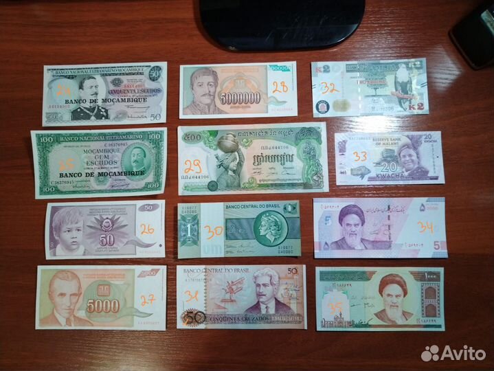 Банкноты, Купюры, Боны разных стран мира