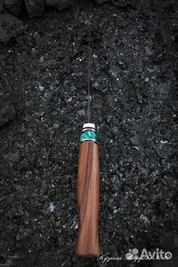 Нож филейный Касатка Х12мф палисандр акрил зеленый