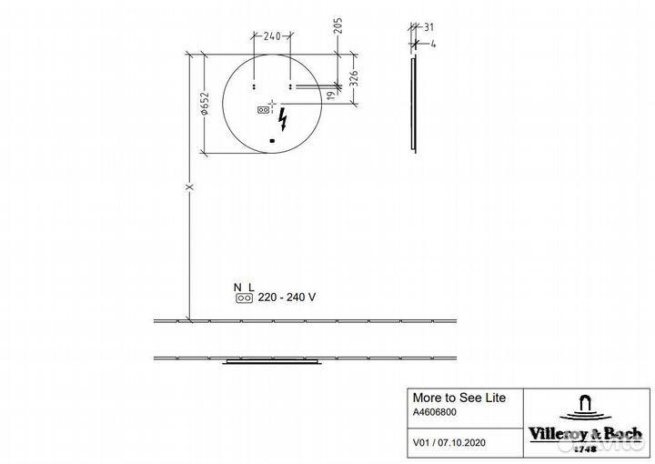 Зеркало Villeroy & Boch А4606800