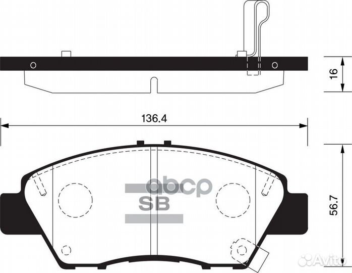 Колодки тормозные дисковые передние SP1463 Sang