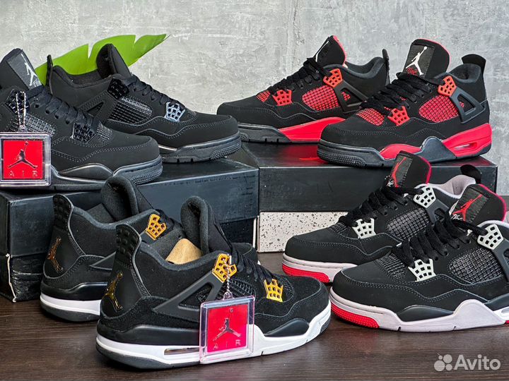 Nike Air Jordan 4 Черные