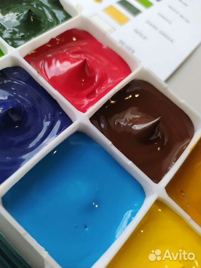 Набор гуаши в портативной коробке 10 цветов