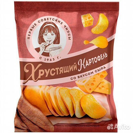 Чипсы Хрустящий картофель со вкусом Сыра 70г