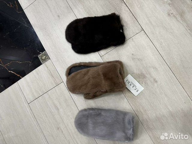 Рукавицы из норки и ондатры