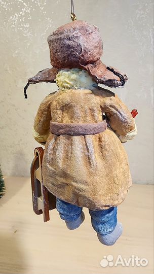 Ёлочная ватная игрушка 