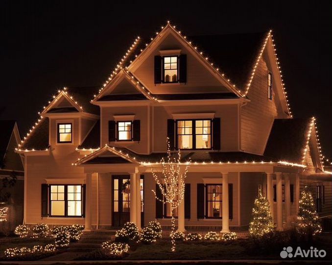 Праздничное украшение домов