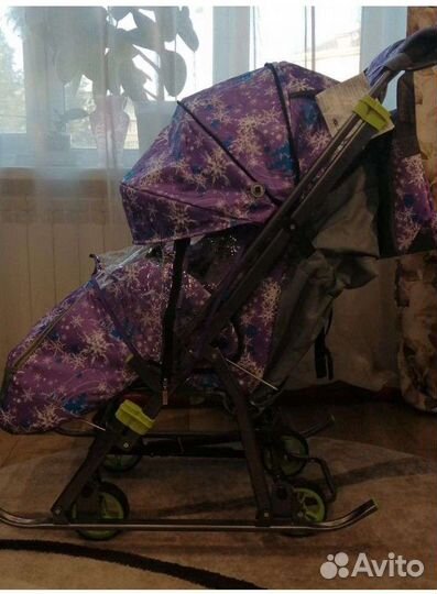 Детские санки коляска с колесами