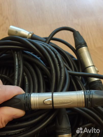 Балансный кабель XLR f - XLR m Neutrik (оригинал)