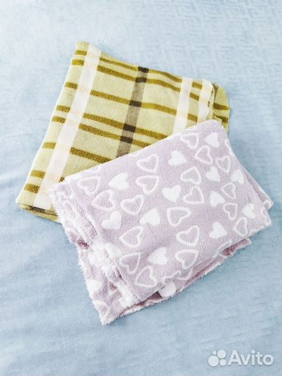 Плед покрывало 130 х 180 велсофт флис травка