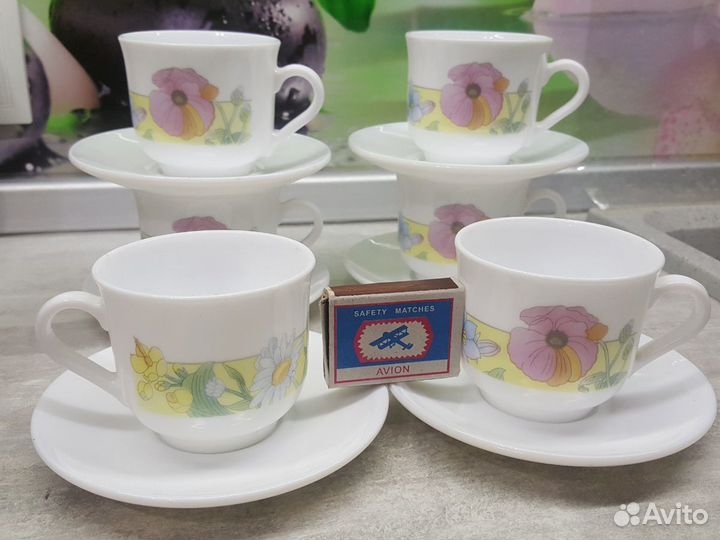 Сервиз чайный 150мл новый Франция Arcopal 6 персон