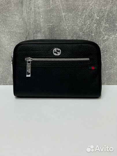 Мужская кожаная сумка gucci люкс