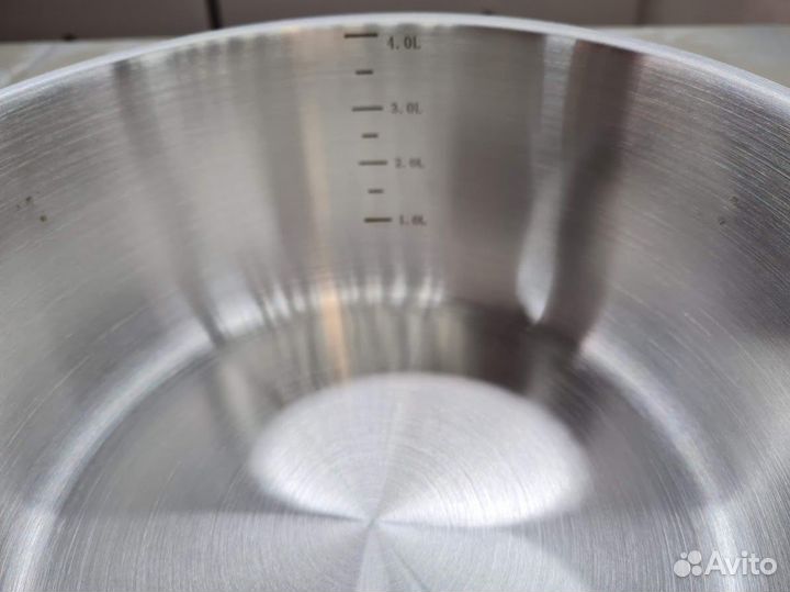 Кастрюли нержав. сталь 5,4; 7,3 л Индукция