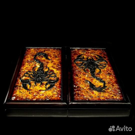 Янтарные нарды. Нарды из Янтаря. Янтарь. ab001