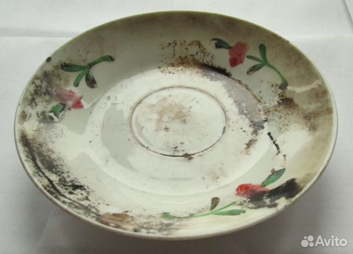 Чайное блюдце Кузнецов. До 1917 г. На реставрацию