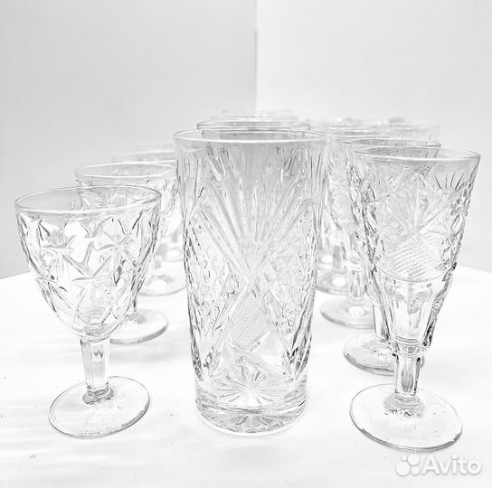 Хрустальные рюмки и стаканы СССР Винтаж