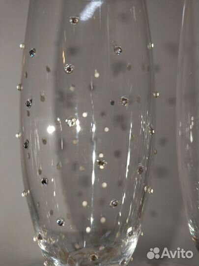 Свадебные бокалы с кристаллами Swarovski